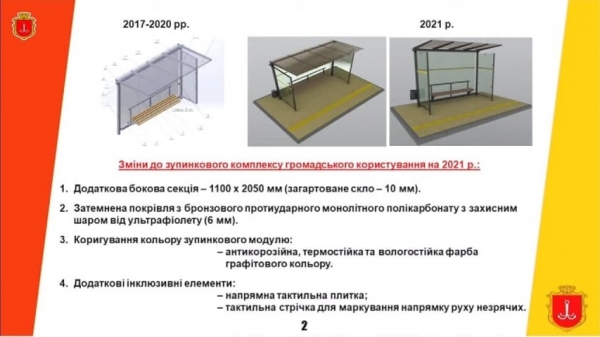 В Одессе «обновят» стеклянные остановки, но солнечные панели и USB-зарядка — пока под вопросом