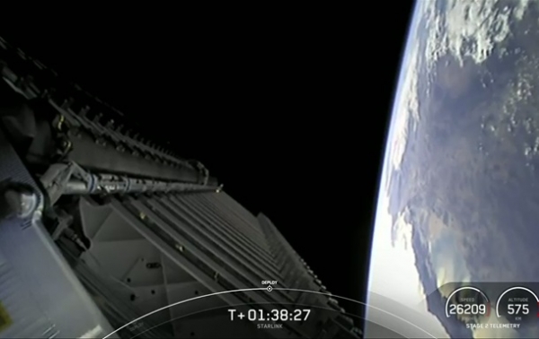 SpaceX вывела на орбиту 54 спутника
