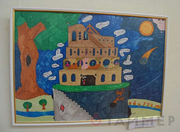 Одесские дети сделали из ткани праотца Ноя и нарисовали планеты