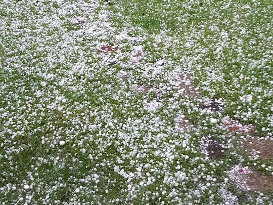 Град розміром з куряче яйце: фото і відео негоди в Київській області