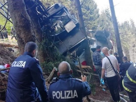 У мережі з'явилися моторошні кадри трагедії на канатній дорозі в Італії, жертвами якої стали 14 осіб