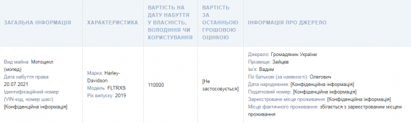 «Транспортный» зам Труханова пересел на «харлей» 