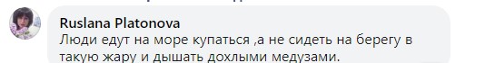 «Два дні протрималися і поїхали»: туристи не витримують «сусідства» з навалою медуз на Федотовій косі
