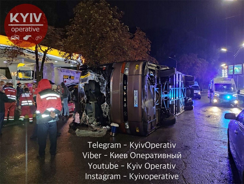 У Києві розбився рейсовий автобус Кишинів — Москва: багато постраждалих