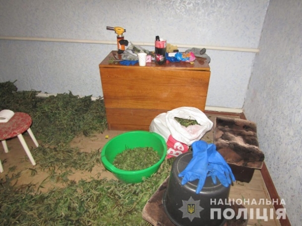 В Киевской области полиция изъяла пять мешков конопли