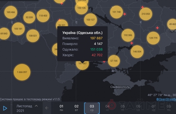 Реанимационные койки Одесской области заняты ковидными больными на 100 %