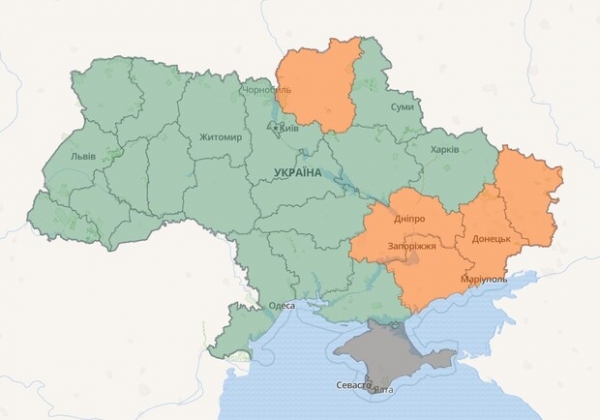 В Украине создали онлайн-карты воздушных тревог