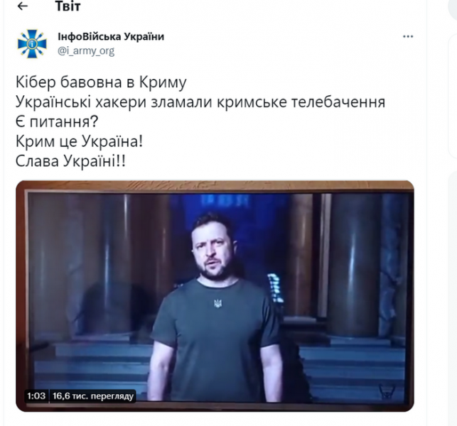 На російських каналах показали звернення Зеленського: що сталося