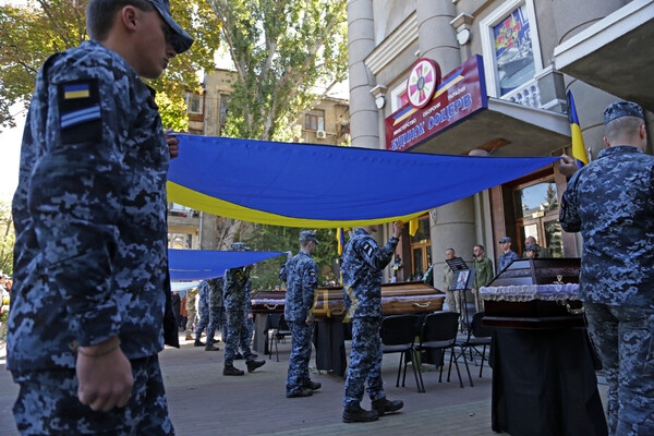 В Одессе простились с четырьмя защитниками Украины