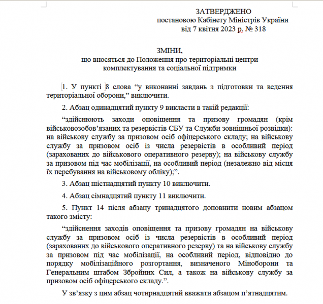 Українцям наразі вручатимуть повістки, незалежно від місця їхньої реєстрації, — рішення Кабміну