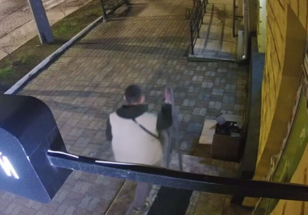 В Одессе неизвестный ворует пластиковых котиков с фасадов зданий (видео)