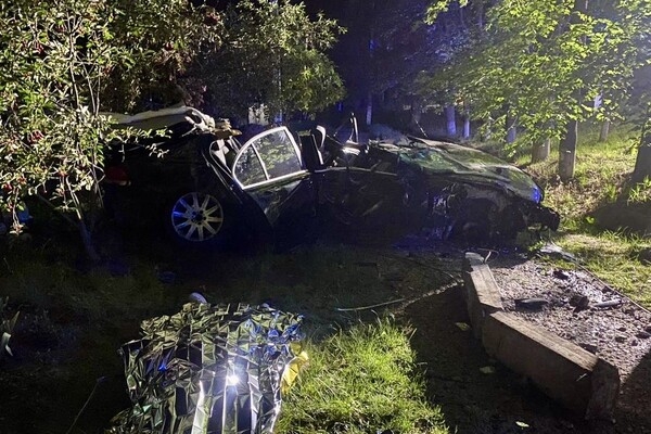 В Одесской области легковушка врезалась в электроопору: есть пострадавший, и погибли молодые супруги