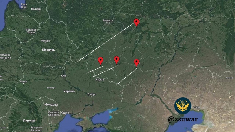 Не тільки «Саваслєйка»: Генштаб ЗСУ підтвердив ураження одразу чотирьох військових аеродромів у оосії в ніч на 14 серпня (відео)